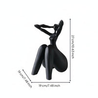 Abstract Human Figurine Creative Design Abstract Figure Statue Matte Finish Minimalist Figurine Available Office, Entryway, Living Room