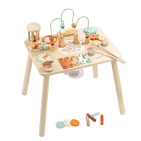 Wooden Busy Table Interactive Educational Activity Activity Table Toy Sturdy Non for Toddlers, Playroom, Nursery