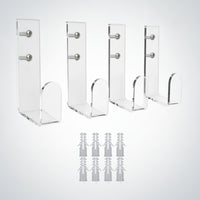 4 Pieces Vertical Championship Belt Display Rack Space-Saving Championship Belt Wall Mount Easy Install Professional for Bedroom