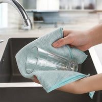 Super-Fine Microfibre Cloth and Cleaning Cloths, Streak-Resistant Window Cloths for Glass and Mirrors, Lint-Resistant Cloth with Scale Weave