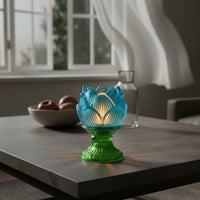 Glass Butter Lamp Heat Resistant Butter Lamp Holder Versatile Use for Buddhists