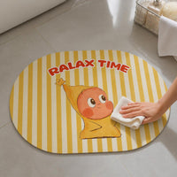 Cute Star Cartoon Diatomaceous Earth Bath Mat Absorbent Non-Slip Bathroom Toilet Room Door Floor Mat