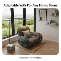 Adjustable Padded Floor Chair Fully Reclinable Adjustable Padded Recliner with Armrests Lightweight and Portable for Home Office