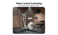 Rear-Drive Elliptical Machine Silent Digital Elliptical Machine Space Saving Cross for Beginners, Indoor