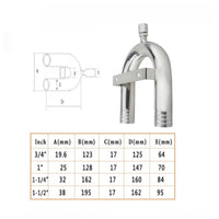 Anti-Siphon Valve Marine Check Valve Rustproof Boat Vented Loop for Bilge Pump Discharge Lines