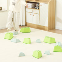 8 Pieces Tactile Stepping Stones with Textured Tops Stable Sensory Stepping Stones Molded Toy Colorful for Toddlers, Indoor Obstacle Courses