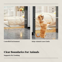 Clear Acrylic Pet Partition Full Visibility Acrylic Pet Panel Sturdy Clear Dog Gate Cat Owners, Doorways