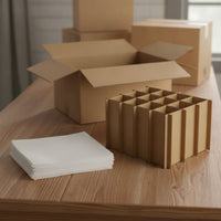 100 Pieces Paper Divider with Compartments Sturdy Interlocking Box Partition Space-Saving Moving Box Dividers for Movers, Packers
