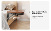 clamp-on Bed tray Foldable Design Folding Bed Frame Tray Space-Saving for children