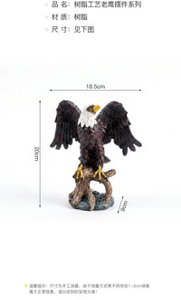 Vintage Resin Eagle Statue for Home Decor
