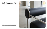 Curved Frame Armchair Modernist Inspired Upholstered Armchair Modern Minimalist Comfortable Cushioning for Boutsideique