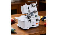 Desktop Overlock Stitching Device Seam Finishing Three-Thread Overlock Machine Compact Home Appliance for Thick Textile