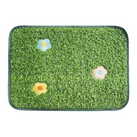 Pet Grass Mat Washable Embroidered Non-Slip Balcony Toilet Fake Grass Simulation Carpet Dog Urine Pad