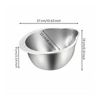 Rice Washing Bowl Easy to Clean Draining Basket Multi Functional