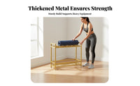 Freestanding Fitness Mat Storage Rack Space-Saving Fitness Mat Holder Long-Lasting Iron Frame Foam Roller Organizer Large Capacity for Yogis, Athletes, Living Room, Garage