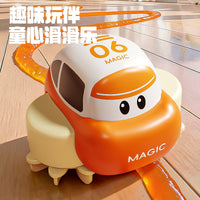 Cojump DIY Track Electric Toy Car with Slime, for Boys 4-6 Years