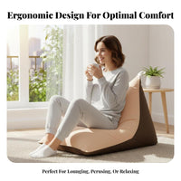 Transformable Lounger Comfortable Pyramid-Shaped Lounger Skingentle Machine-Washable Cover for Children, Living Room, Bedroom