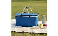 Foldable Outdoor Basket Lightweight Insulated Folding Basket Foldable Chiller Tote Waterproof Liner Large Capacity Food Tote