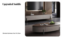 2 Pieces Light Luxury aesthetic Coffee Table and TV Stand Set Italian-Inspired Living Room Furniture Modern Design media Center Storage Drawers for Families, Homeowners, Home