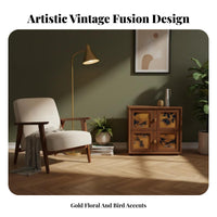 Chinese Design Accent Cabinet Multi-Functional Modular Cube Cabinet Multifunctional Storage Sideboard for Homeowners, Adults, Study, Entryway, Hallway