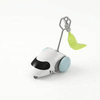 Toy Car with Feather Automatic Cat Teaser Wand Cat Toy with Wand Interactive Self-Moving for Cats, Indoor Play, Floor