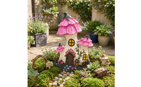 Flower-Roof Miniature House Figurines | Whimsical, for Patio
