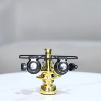 Eyeglasses Stand Gold Colored Magnifier Stand Black Rack for Living Room, Study