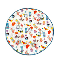 Collapsible Cat Play Cover Foldable Cat Play Mat with Tunnel Indoor Scratching Pad Space-Saving for Balcony