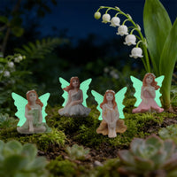 4 Pieces Fairy Garden Figurine Miniature Flower Fairy Figurine Colorful