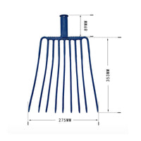 Stone Fork Head Reinforced Multi-Tine Fork Head Pointed Ends