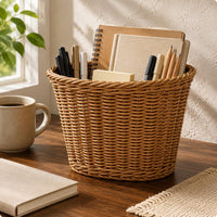 Woven Basket Long-Lasting Wicker Container Handwoven