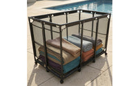 Mesh Storage Vehicle Open Top Metal Mesh Vehicle Black