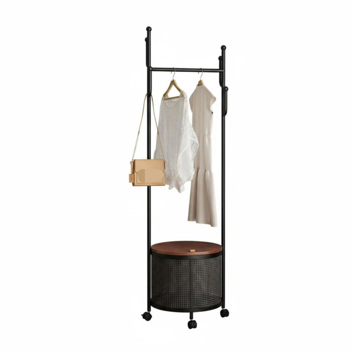 Foldable Floor Drying Rack Foldable Clothes Airer Space-Saving for Dorm Room