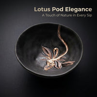 Wabi-Sabi Lotus Tea Cup, Japanese Ceramic