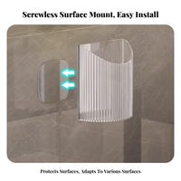 Adhesive Toothbrush Holder Drainage Design Adhesive Shower Caddy Set for Renters