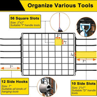 3-Tier Garden Tool Organizer, Metal Rack Holds Up to 78 Tools