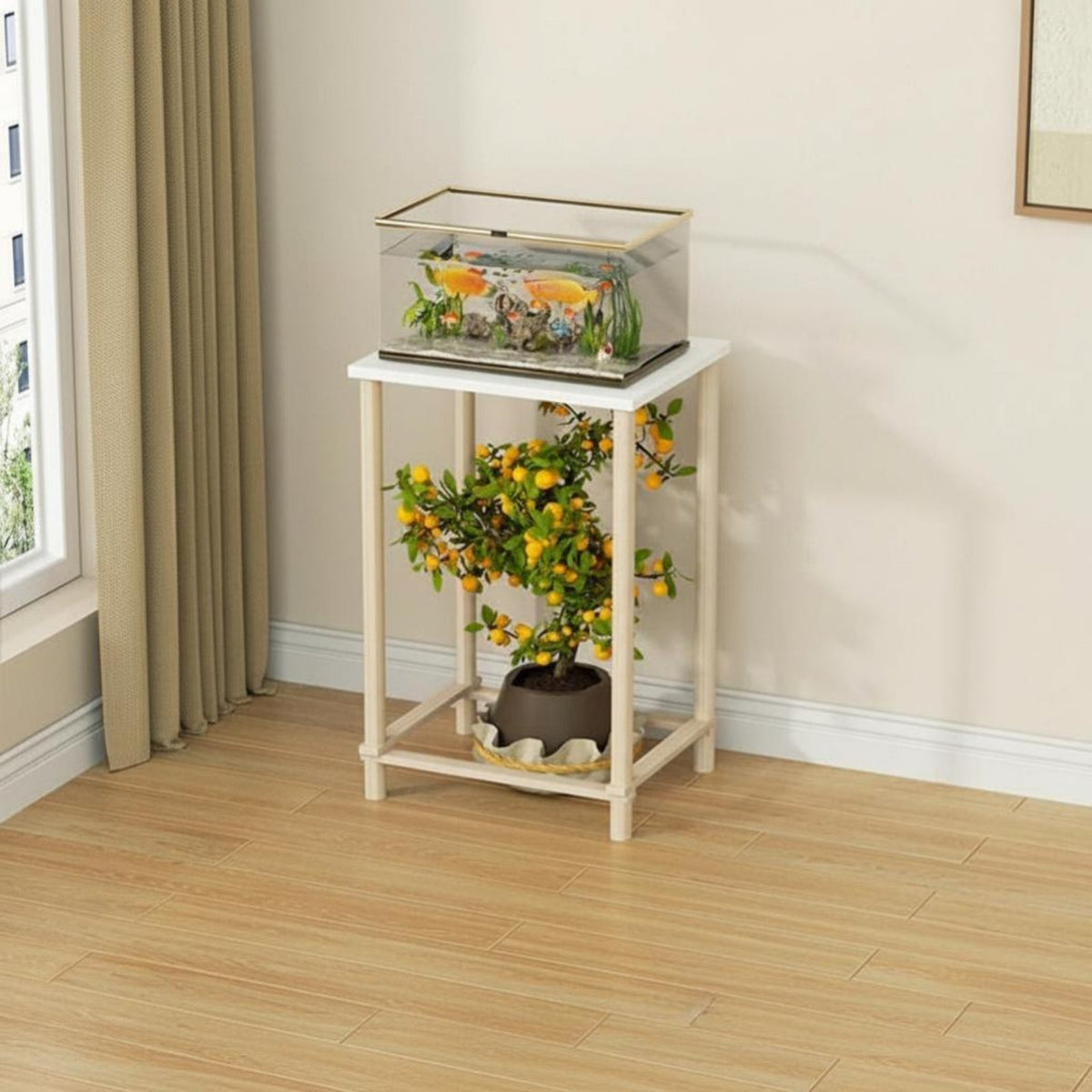 Multi-Tier aquatic aquarium Rack Floor-Standing Storage Furniture Easy Assembly