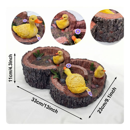Duck Drain Ornament Creative Resin Duck Statue Realistic Design for Patio