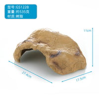 Reptile Hide Cave with Basking Platform for Turtle Tank