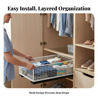 Sliding Wire Drawer Pull-pull-out Design Closet Organizer Mesh mesh panel for home users