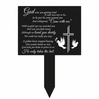 Memorial Plaque Poem Inscription Cemetery Memorial Stake Sign Meaningful Inscription Heart Grave Decoration for Gravesite