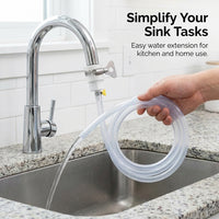 Flexible Faucet Extension Hose, Tap Extension for Kitchen Sink, Kitchen Tap Hose, Odorless Food-Grade Silicone, Universal Connector, Quick Connect