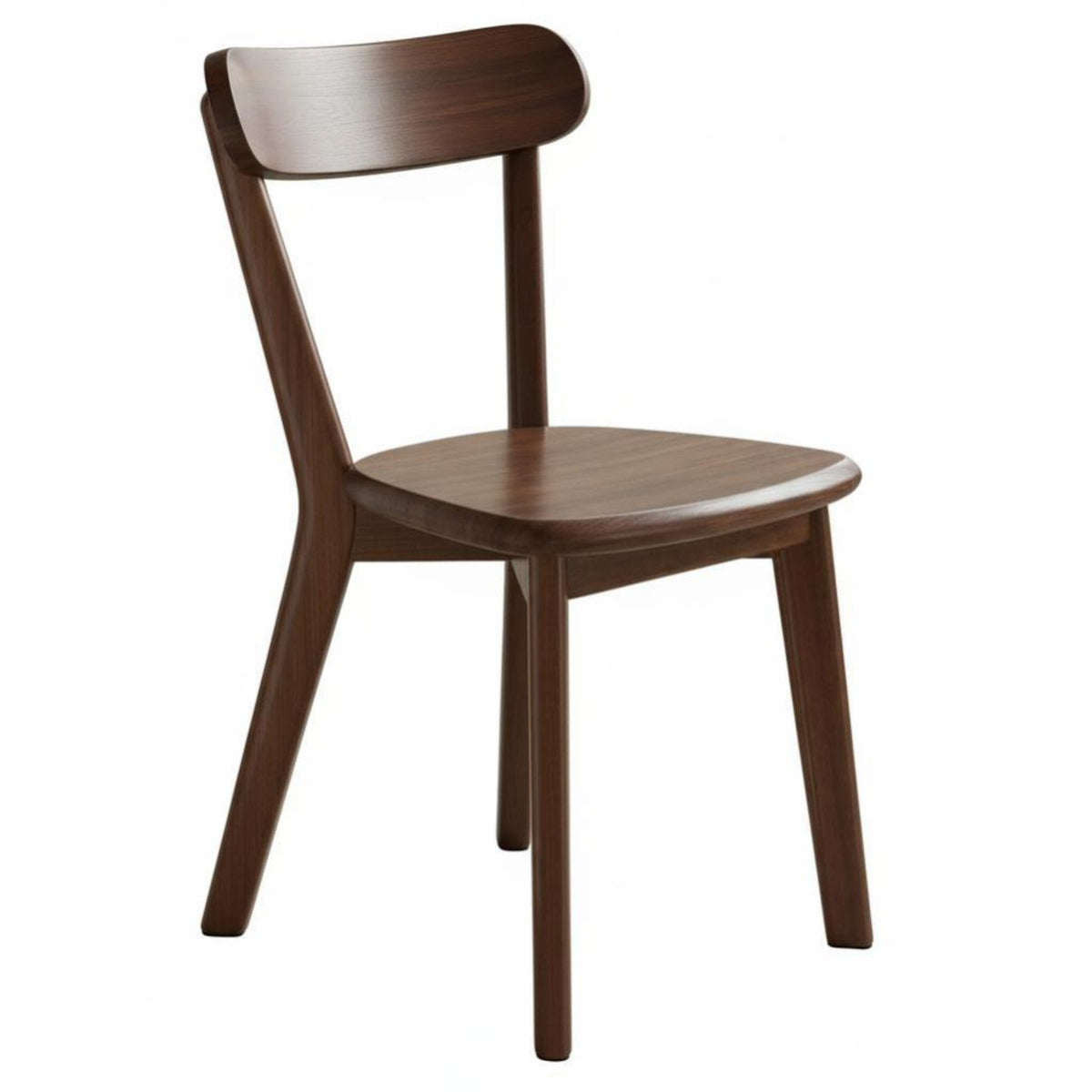 Solid Wood Dining Chair Anti-Slip Foot Pads Nordic Design Backrest Chair