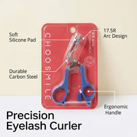 Professional Eyelash Curler with Rubber Handle, Carbon Steel Makeup for Cosmetic Application, Travel Friendly Lash Lifting for Enthusiasts