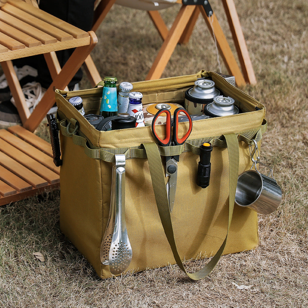 Outdoor Folding Storage Box Camping Storage Tool Bag Large Capacity Handbag Multifunctional Storage Picnic Organizer Bag