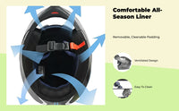 Flip-up helmet: full coverage, certified