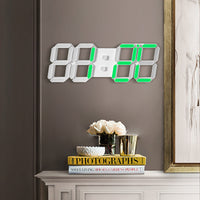 Large 3D LED Wall Clock with Timer for Living Room or Gym, Modern Minimalist Style, Model 6608