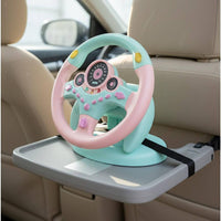 Sound and Light Effects Toy Steering Wheel Multi-Function Kids Interactive Driving Toy for Toddlers, Car Travel