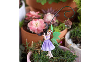 Fairy with Acorn Lantern Stake Glow in the Dark Luminous Fairy Garden Resin Material for Gardeners, Lawn, Patio
