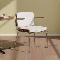 Retro Dining Chair Armrests Home Seating Fully Assembled for Restaurant
